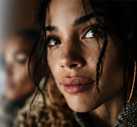 Portrait d’une participante, regard déterminé